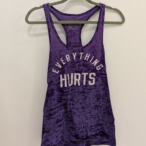 G2OH "Everything Hurts" Workout Tank Top Bright Purple